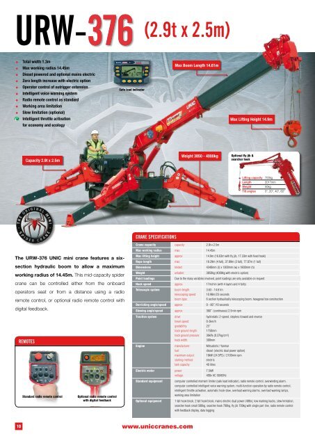 UNIC Mini Crawler Cranes Brochure - AEC Online