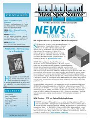 The Mass Spec Source - Fall 2005 - Scientific Instrument Services, Inc.