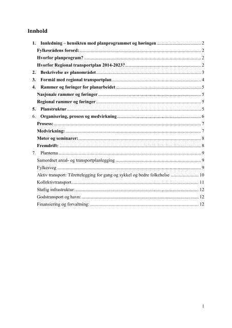 hÃ¸ringsforslag til Regional Transportplan for Troms 2014-2023 her