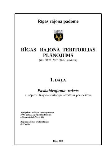 rÄ«gas rajona teritorijas plÄnojums - RÄ«gas PlÄnoÅ¡anas ReÄ£ions