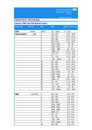 View the reference range for this test - Great Ormond Street Hospital ...