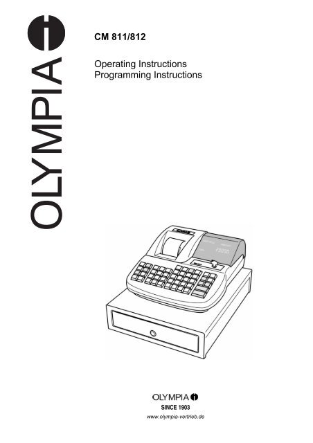 CM 811/812 Operating Instructions Programming Instructions