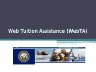 Web-based Tuition Assistance (WebTA) How to for TA Users and ...