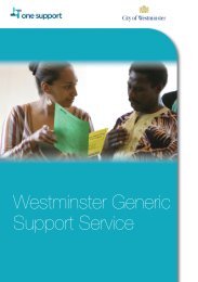 Westminster - Generic Support Service - One Housing Group