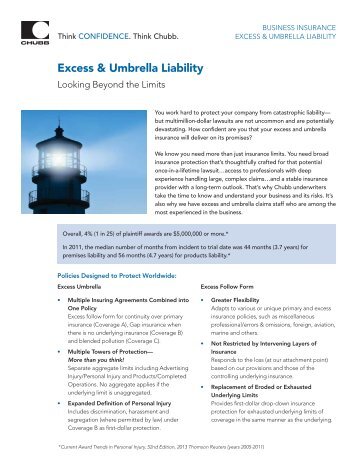 Commercial Excess and Umbrella Insurance - Chubb Group of ...
