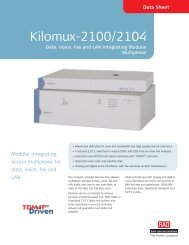 Kilomux-2100/2104 - RAD TÃƒÂœRKÃ„Â°YE Data Communications