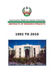 Community Medicine Abstracts - College of Medicine and Health ...