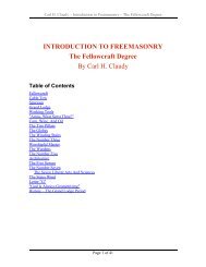 INTRODUCTION TO FREEMASONRY The ... - Pictou Masons