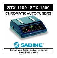 STX-1500 AutoTuners - Sabine, Inc.