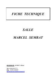 FICHE TECHNIQUE SALLE MARCEL SEMBAT