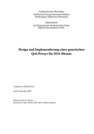 Design und Implementierung eines generischen QoS-Proxys fÃ¼r ...