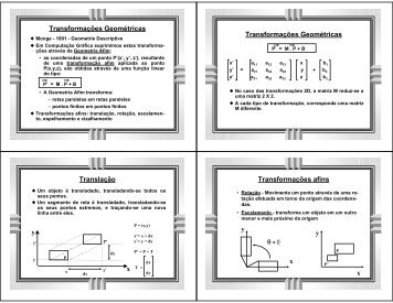 Transformações Geométricas Transformações Geométricas ... - PCS