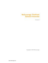 NetLeverage ThinPoint Solution Overview - OPTIMAL