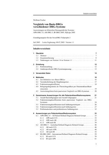 Vergleich von Basis-DRGs verschiedener DRG-Systeme - ZIM