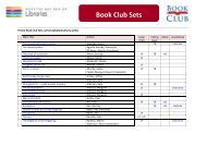 View PDF list of Book Club Sets - Moreton Bay Region Libraries