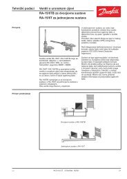 Tehnički podaci Ventili s uronskom cijevi RA-15/6TB ... - Danfoss.com