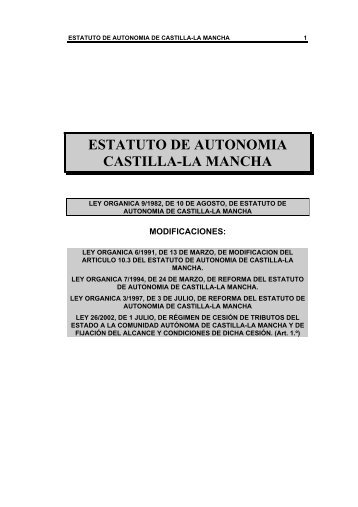 ley organica 9/1982, de 10 de agosto, de estatuto de autonomia de ...