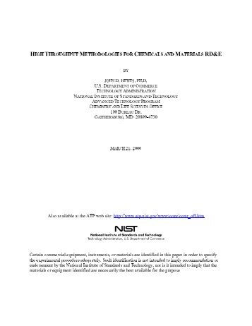 View ATP Position Paper - NIST Advanced Technology Program ...