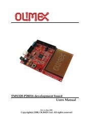 TMS320-P28016 development board Users Manual - Olimex