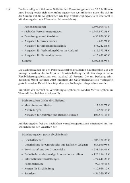 Jahresbericht 2010 -  Aufgaben und Ergebnisse - DFG