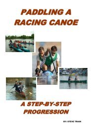 PADDLING A RACING CANOE