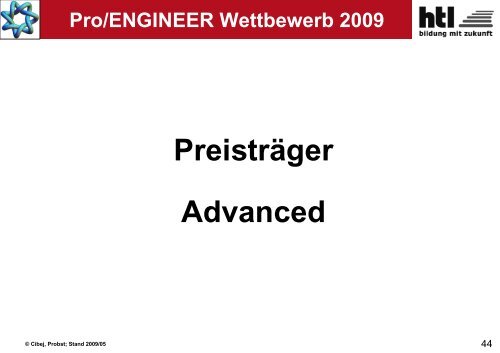 Pro/ENGINEER Wettbewerb 2009 - ARGE 3D-CAD