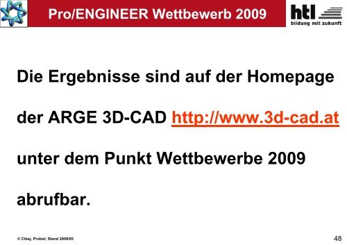 Pro/ENGINEER Wettbewerb 2009 - ARGE 3D-CAD