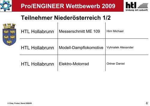 Pro/ENGINEER Wettbewerb 2009 - ARGE 3D-CAD