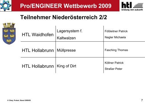 Pro/ENGINEER Wettbewerb 2009 - ARGE 3D-CAD