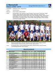 2. Mannschaft Saison 2009 / 2010 - SpVgg Willenhofen-Herrnried eV