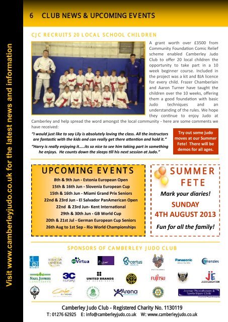 Download the Dojo Times Issue 05 here - Camberley Judo Club