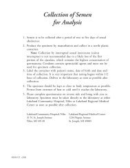 SEMEN ANALYSIS COLLECTION INSTRUCTIONS AND PATIENT ...