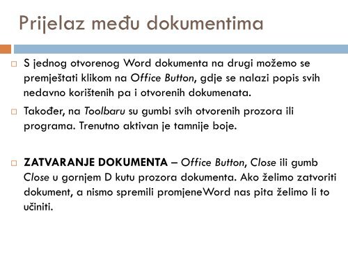 Microsoft Office Word 2007 Ã¢Â€Â” VjeÃ…Â¾ba 1