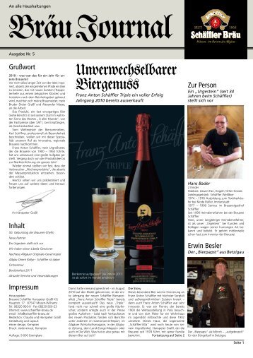 Ausgabe Nr. 5 - Schäffler Brauerei