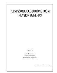 PERMISSIBLE DEDUCTIONS FROM PENSION BENEFITS