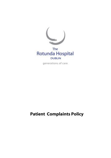 Patient Complaints Policy - Rotunda Hospital
