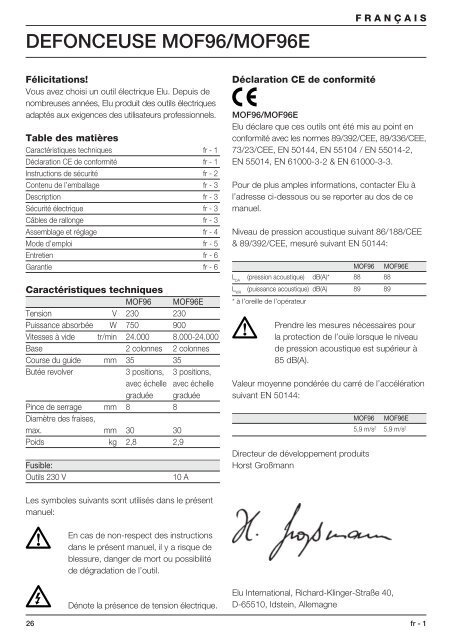 MOF96 MOF96E - Service