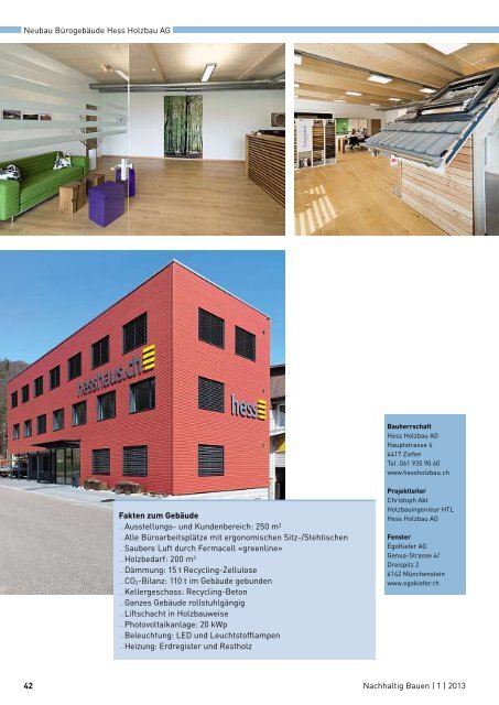 Nachhaltig Bauen Nordwestsschweiz 1/2013 - Gerber Media