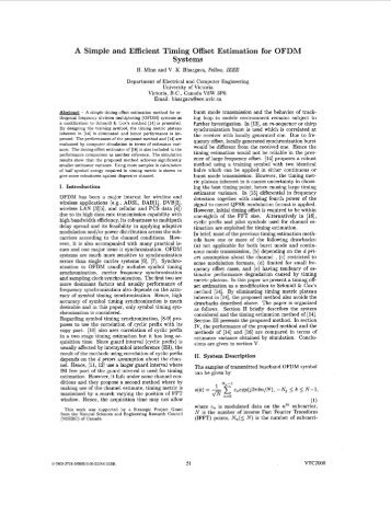 A simple and efficient timing offset estimation for OFDM systems ...