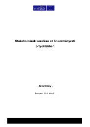 Stakeholderek kezelése az önkormányzati projektekben - Algyő