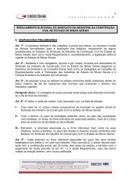 1 REGULAMENTO ELEITORAL DO SINDICATO ... - Sinduscon-MG