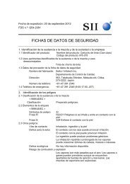 FICHAS DE DATOS DE SEGURIDAD - Seiko I Infotech Inc.