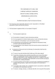 Memorandum and Articles of Association - Bases