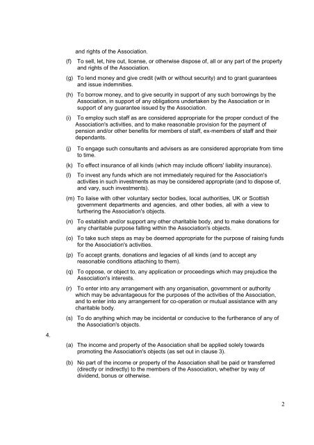 Memorandum and Articles of Association - Bases