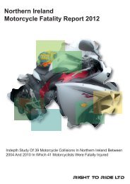 Northern Ireland Motorcycle Fatality Report 2012 - Right To Ride EU