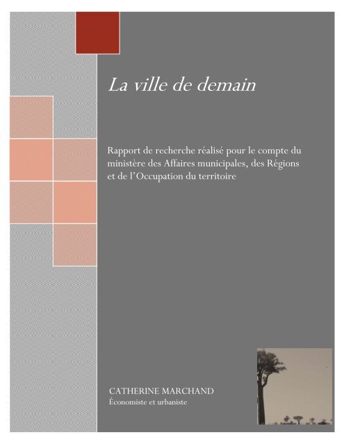 La Ville de demain - Affaires municipales, rÃ©gions et occupation du ...