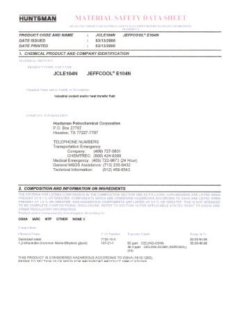 JEFFCOOL E104N MSDS.pdf - Third Coast Chemicals