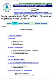 EPA: Bacillus subtilis Strain QST 713 (006479) BRAD - REBECA