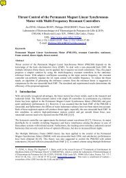 Thrust Control of the Permanent Magnet Linear Synchronous Motor ...