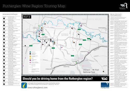 Rutherglen Wine Region Touring Map - Winemakers of Rutherglen